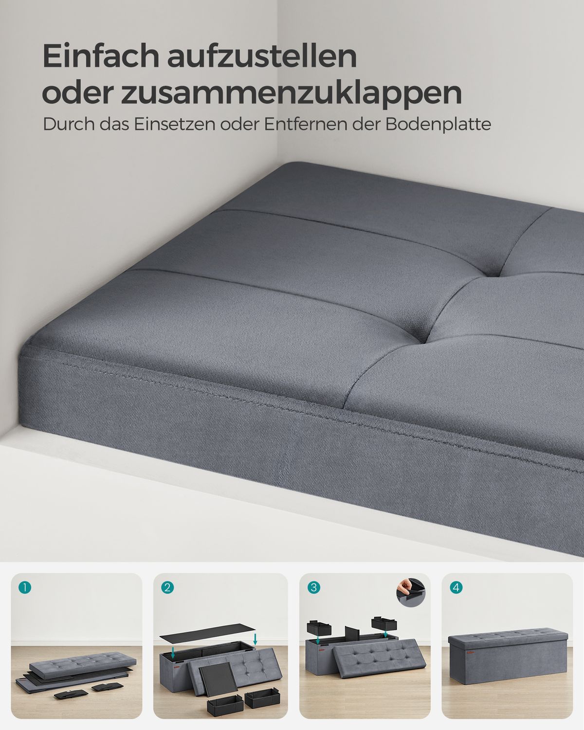 Opbergbank van Fluweel met Opklapbare Zitting – productweergave 21 | De Groot Living