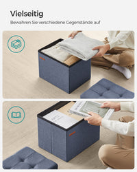 Opbergbank van Imitatielinnen met Opklapbaar Deksel – productweergave 27 | De Groot Living