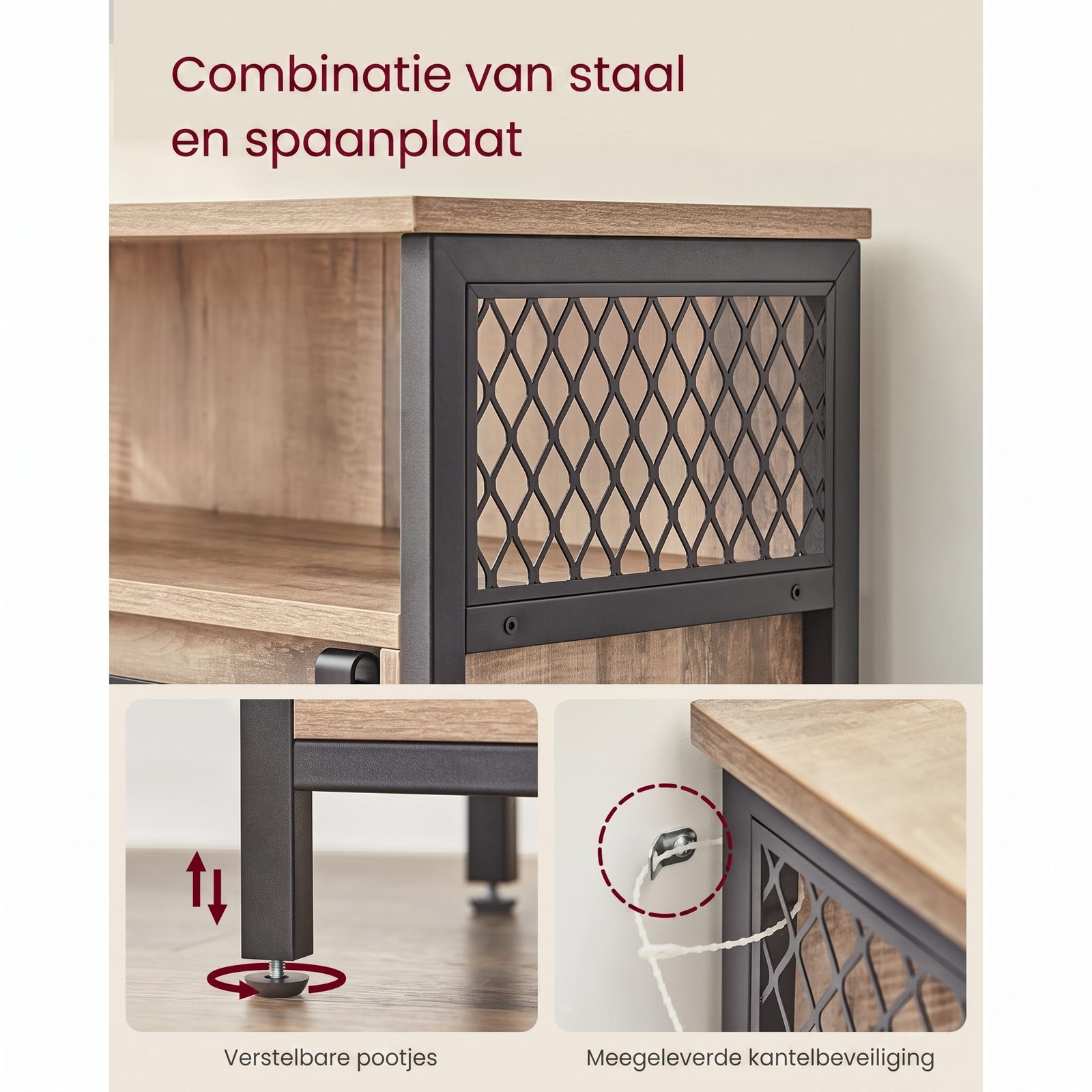Opbergkast met Schuifdeur en Verstelbare Legplank – productweergave 15 | De Groot Living
