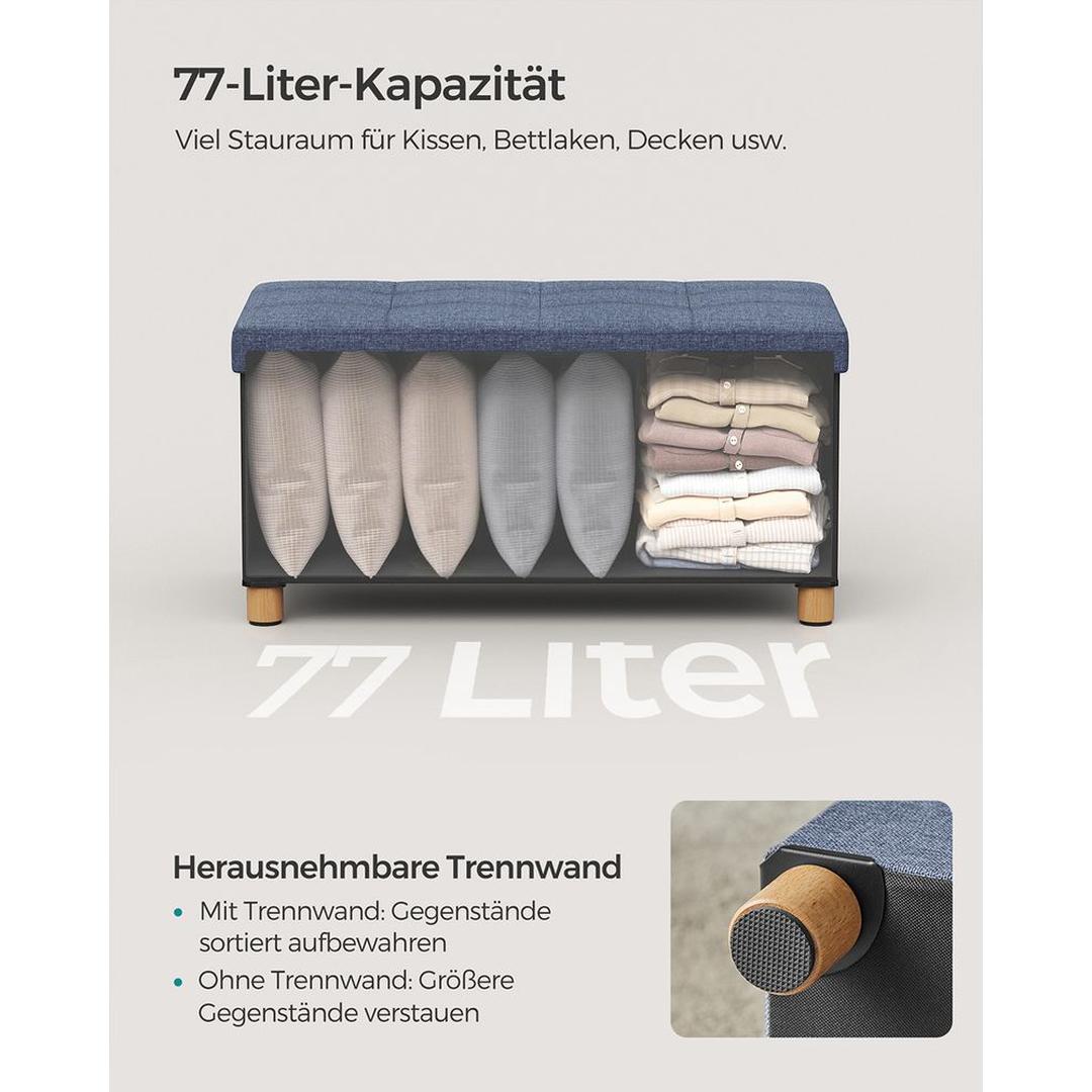 Opbergpoef Met Zitfunctie en Opbergruimte Van 65 Liter Met Deksel – productweergave 41 | De Groot Living