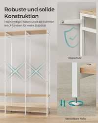 Open Kledingkast met Kledingroede en Afneembare Haken – productweergave 12 | De Groot Living