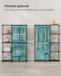 Open Kledingkast met Kledingstangen en Opbergruimte – productweergave 13 | De Groot Living