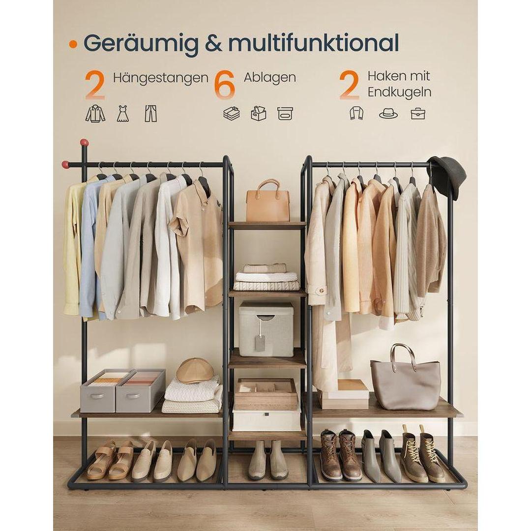 Open Kledingrek met 2 Hangroedes – productweergave 4 | De Groot Living