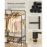 Open Kledingrek met Dubbele Kledingstangen en 7 Legplanken – productweergave 4 | De Groot Living