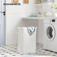 Opvouwbare Bamboe Wasmand van 72 Liter met Deksel – productweergave 2 | De Groot Living