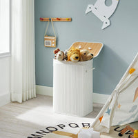 Opvouwbare Bamboe Wasmand van 72 Liter met Deksel – productweergave 3 | De Groot Living