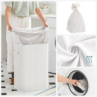 Opvouwbare Bamboe Wasmand van 72 Liter met Deksel – productweergave 4 | De Groot Living
