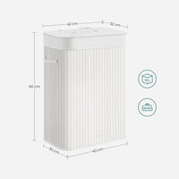 Opvouwbare Bamboe Wasmand van 72 Liter met Deksel – productweergave 7 | De Groot Living