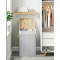 Opvouwbare Bamboe Wasmand van 72 Liter met Deksel – productweergave 10 | De Groot Living