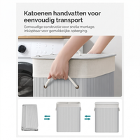 Opvouwbare Bamboe Wasmand van 72 Liter met Deksel – productweergave 13 | De Groot Living