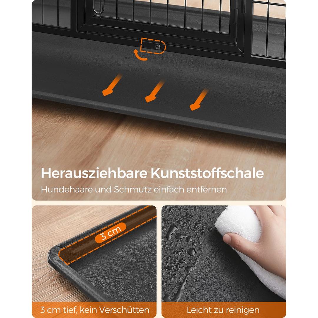 Opvouwbare Hondenbench met Metalen Constructie en Uitneembare Lade – productweergave 10 | De Groot Living