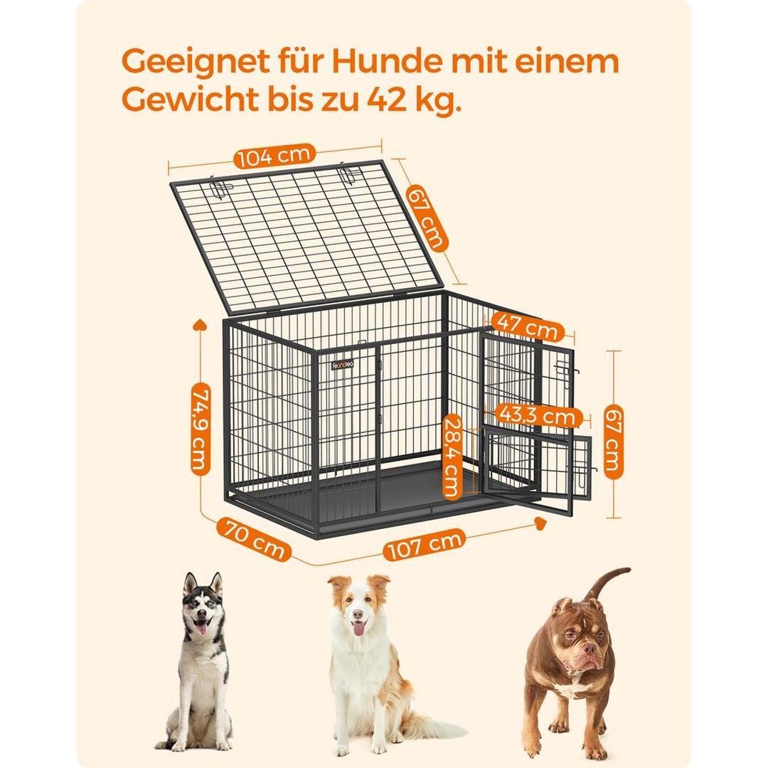 Opvouwbare Hondenbench met Metalen Constructie en Uitneembare Lade – productweergave 14 | De Groot Living