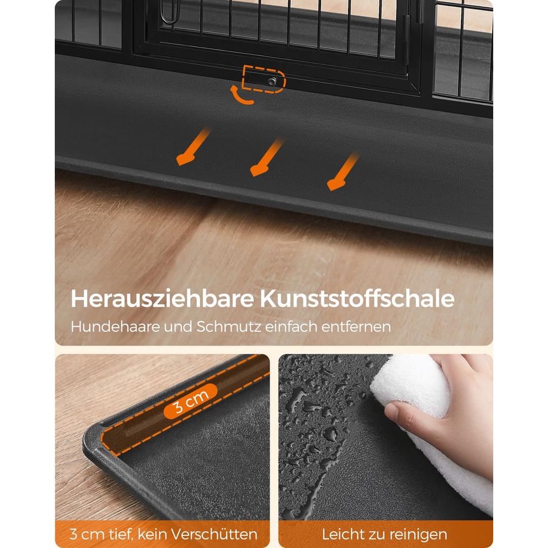 Opvouwbare Hondenbench met Metalen Constructie en Uitneembare Lade – productweergave 24 | De Groot Living