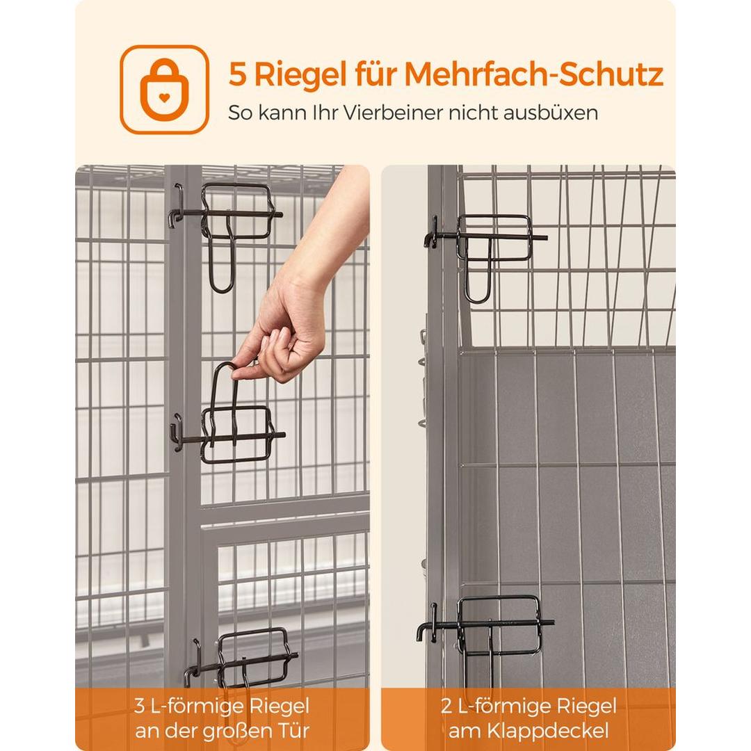 Opvouwbare Hondenbench met Metalen Constructie en Uitneembare Lade – productweergave 25 | De Groot Living