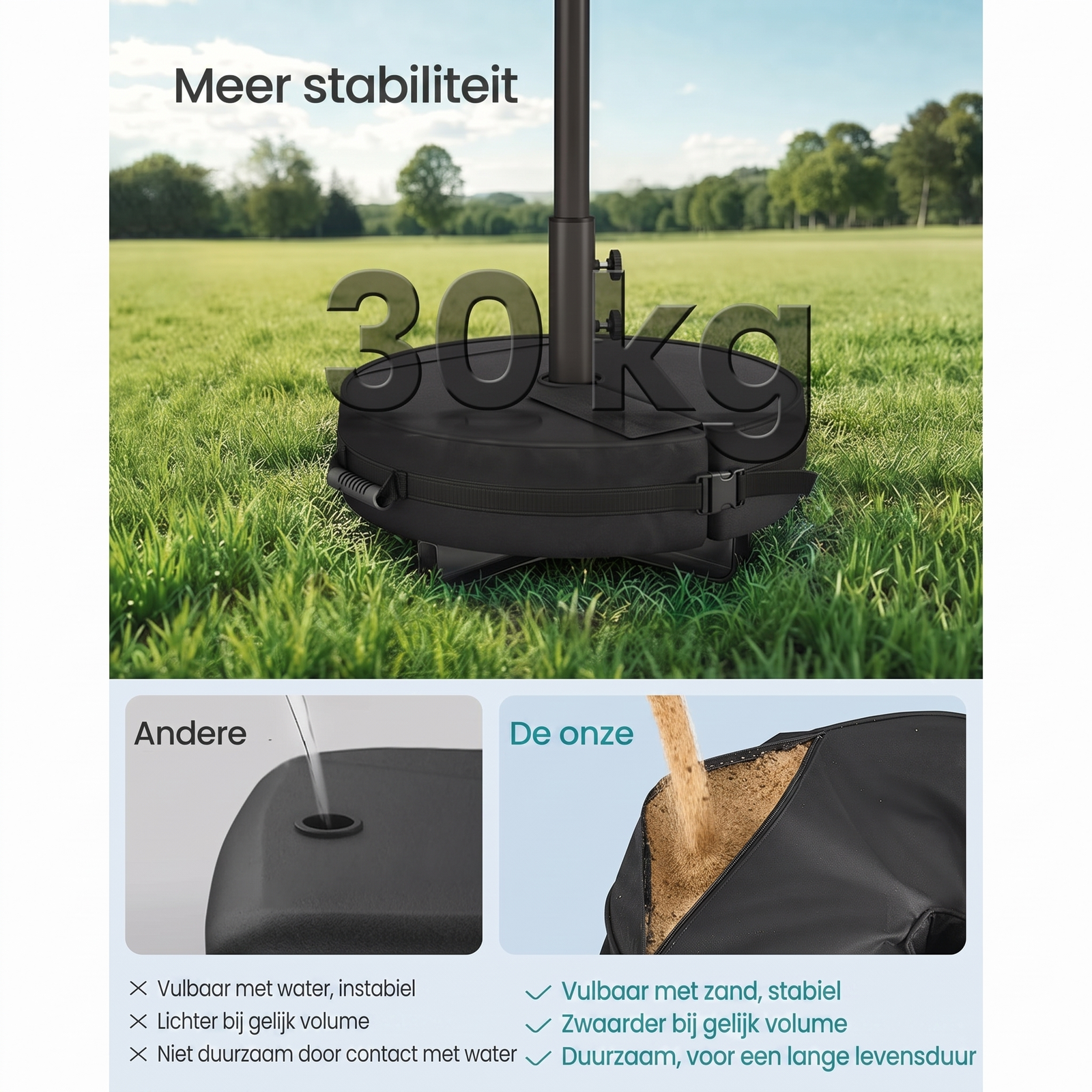 Parasolvoet met Gewichtszak – productweergave 5 | De Groot Living
