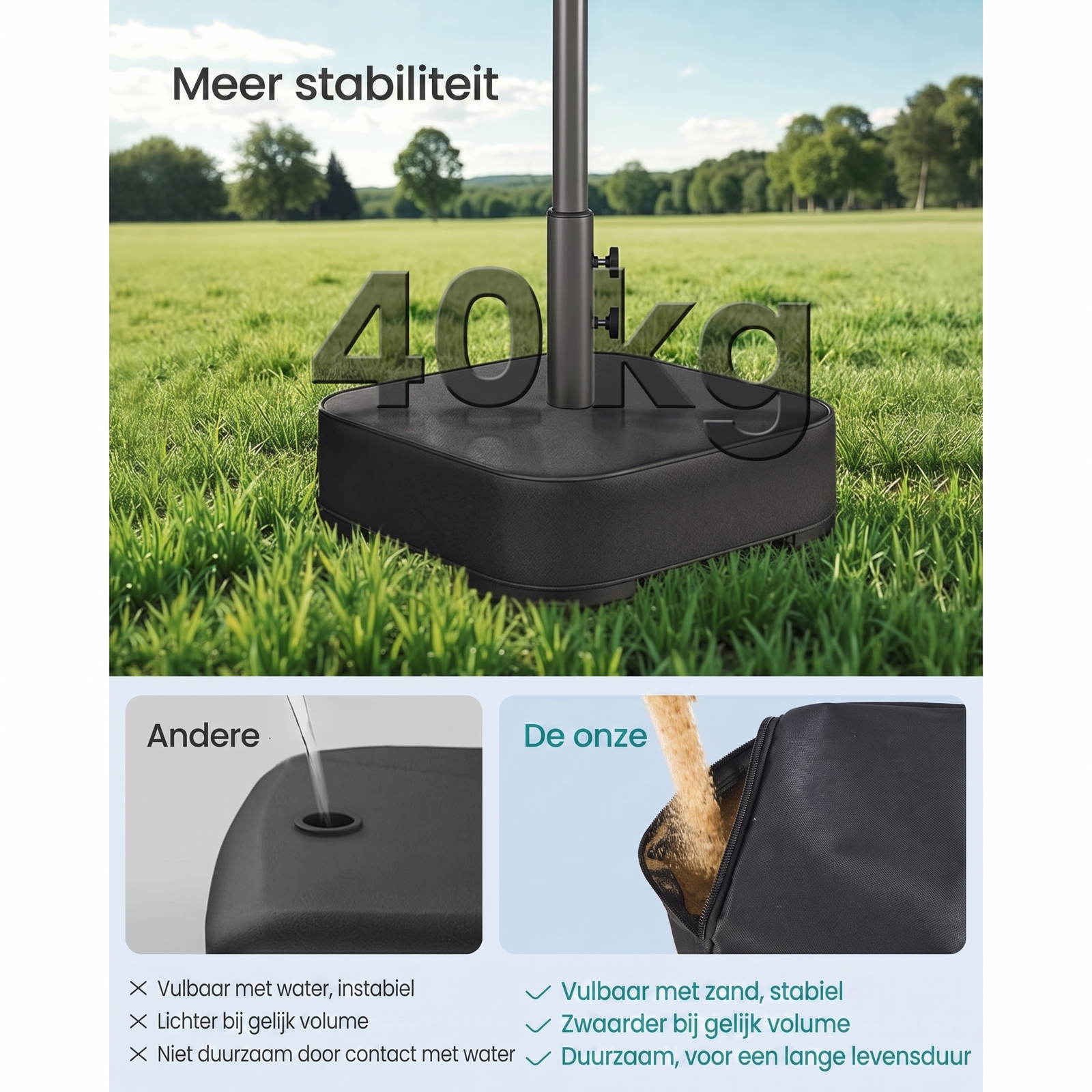 Parasolvoet met Gewichtszak – productweergave 6 | De Groot Living