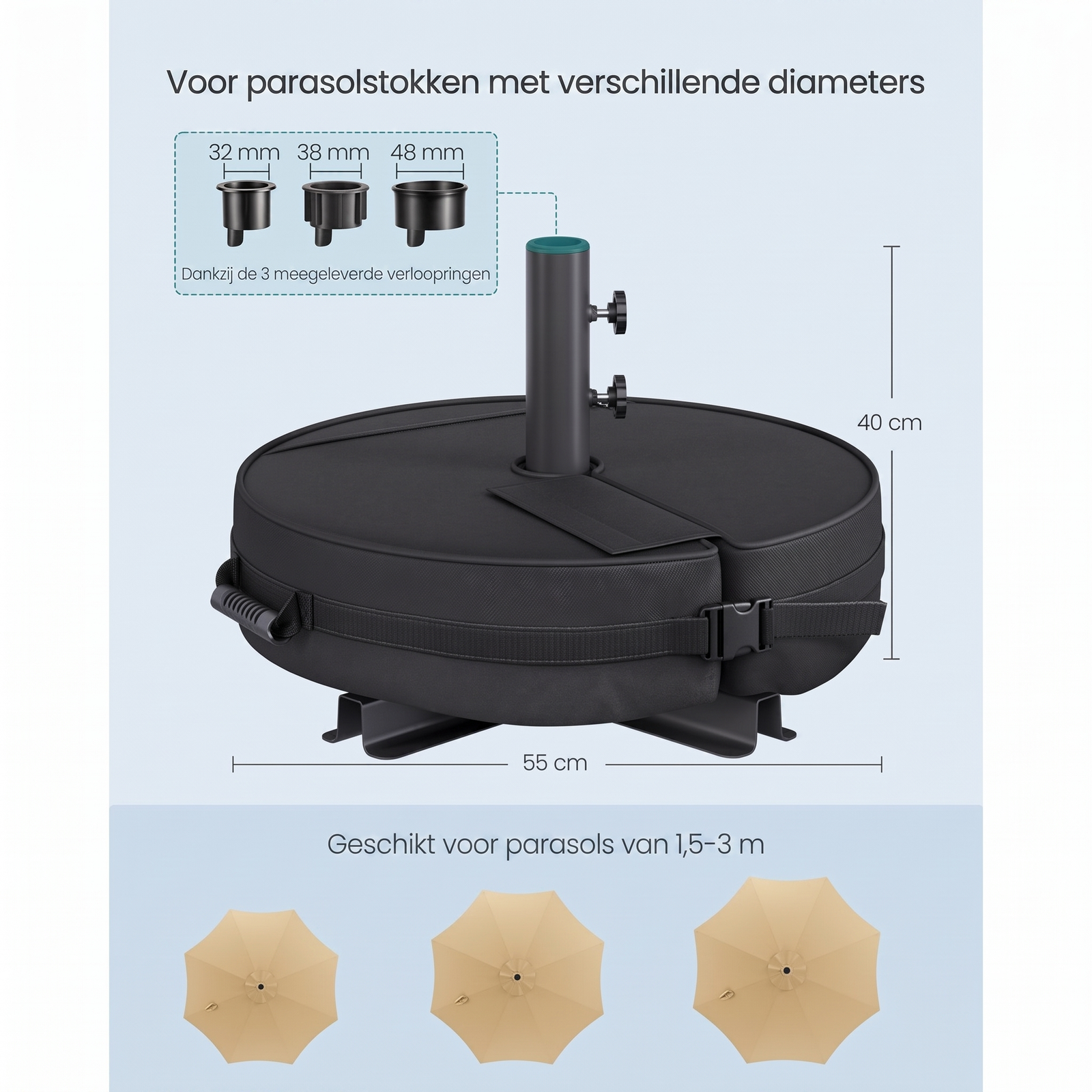 Parasolvoet met Gewichtszak – productweergave 8 | De Groot Living