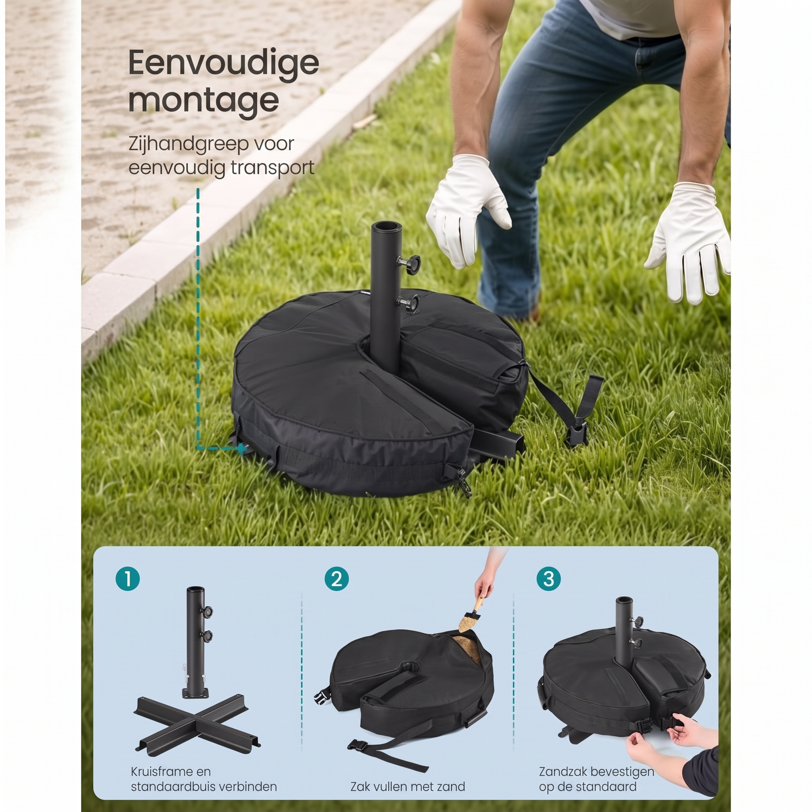 Parasolvoet met Gewichtszak – productweergave 9 | De Groot Living