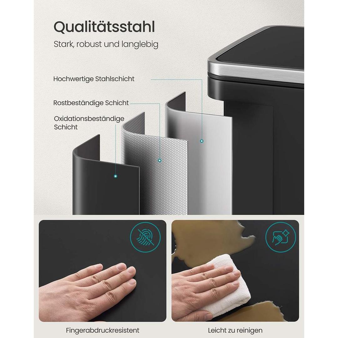 Pedaalemmer 50 Liter met Geruisloos Sluitdeksel en Binnenemmer – productweergave 6 | De Groot Living
