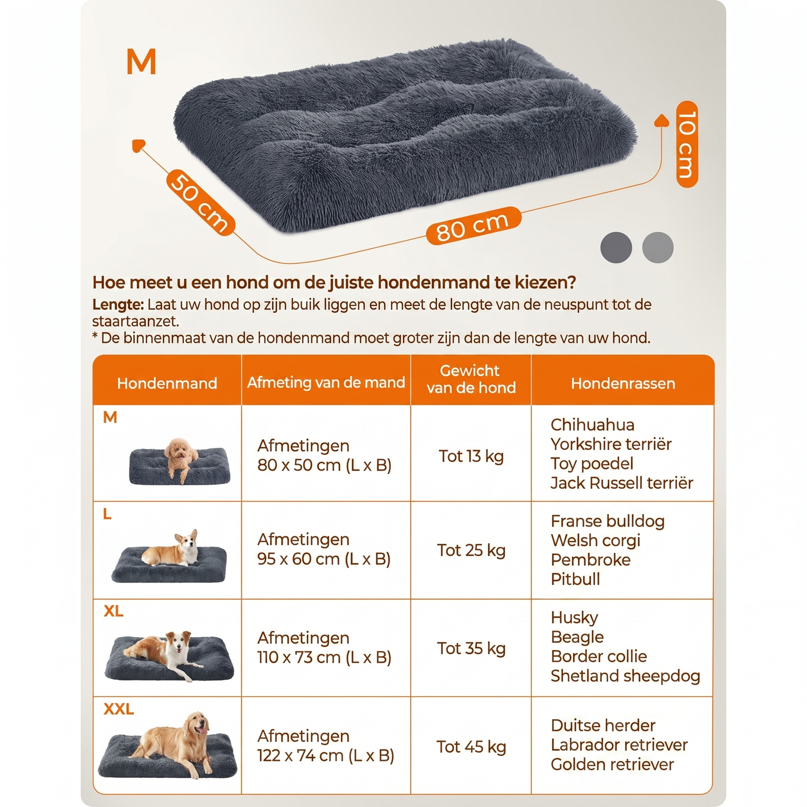 Pluche Hondenkussen met Antislip Onderzijde – productweergave 16 | De Groot Living