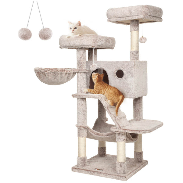 Pluche Kattenkrabpaal met Kattenhuisje – productweergave 1 | De Groot Living