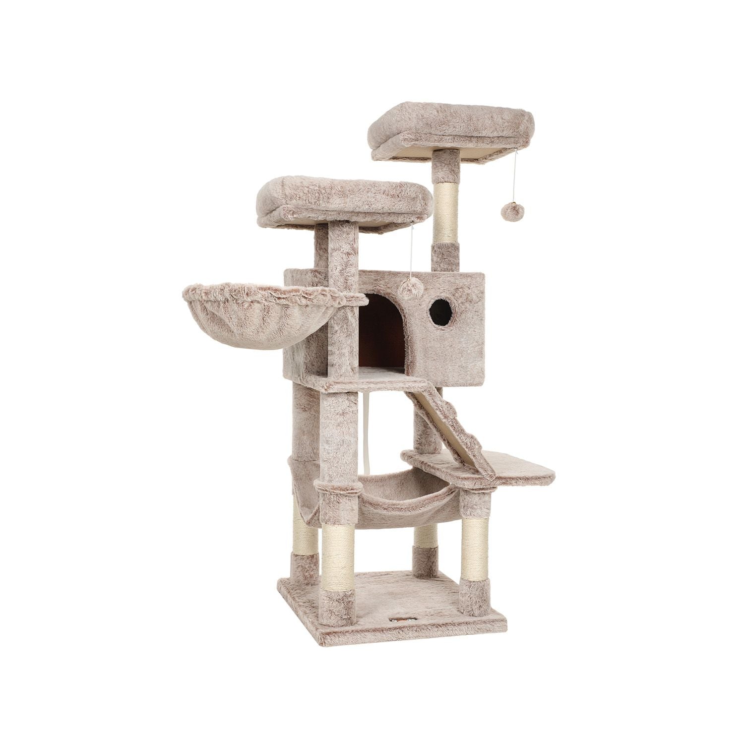 Pluche Kattenkrabpaal met Kattenhuisje – productweergave 3 | De Groot Living