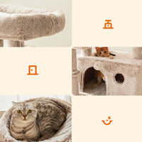 Pluche Kattenkrabpaal met Kattenhuisje – productweergave 8 | De Groot Living