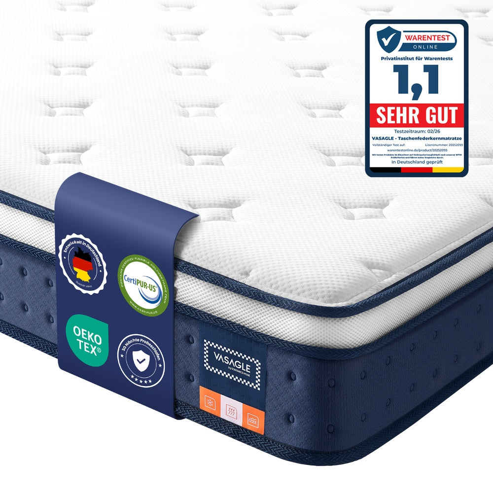 Pocketveringmatras met Geltraagschuim en 7-zone Ondersteuning – productweergave 3 | De Groot Living