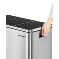 Prullenbak 54 Liter met 3 Vakken en Pedaal Voor Afvalscheiding – productweergave 7 | De Groot Living