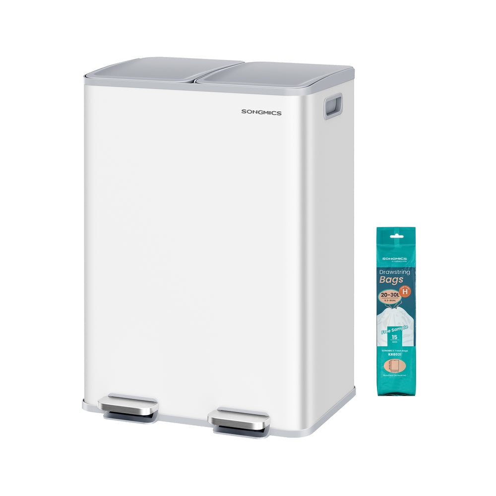 Prullenbak met 2 Compartimenten en Soft-close Deksel – productweergave 3 | De Groot Living