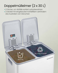 Prullenbak met 2 Compartimenten en Soft-close Deksel – productweergave 6 | De Groot Living