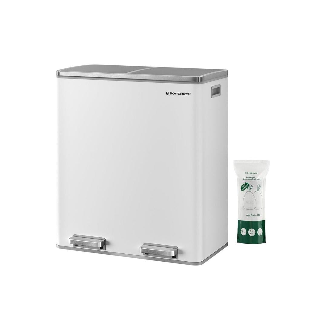 Prullenbak Met 2 Vakken en Pedaal Voor Afvalscheiding 60 Liter – productweergave 11 | De Groot Living