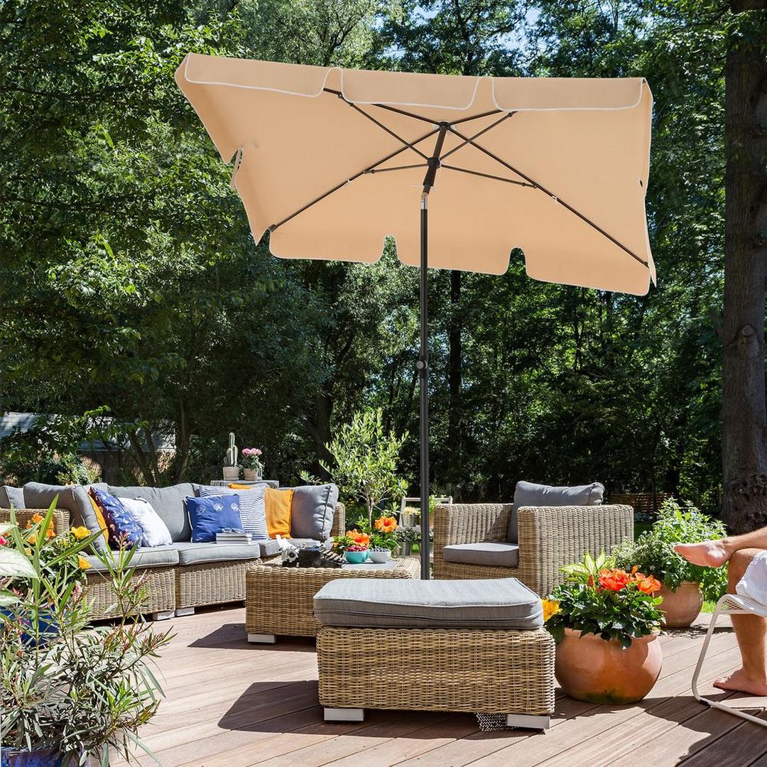 Rechthoekige Parasol Met UV-Bescherming en Verstelbare Hoogte – productweergave 2 | De Groot Living