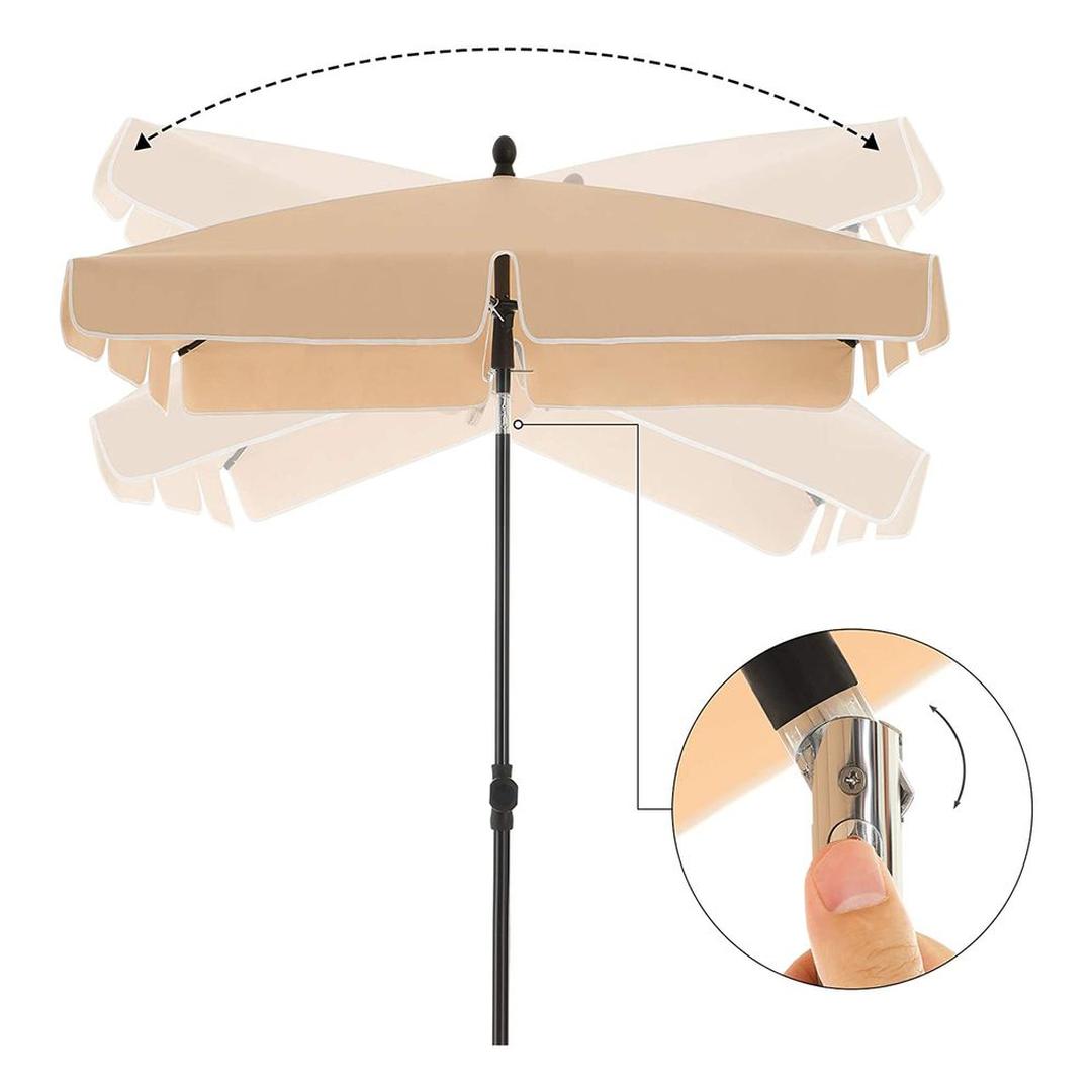 Rechthoekige Parasol Met UV-Bescherming en Verstelbare Hoogte – productweergave 3 | De Groot Living