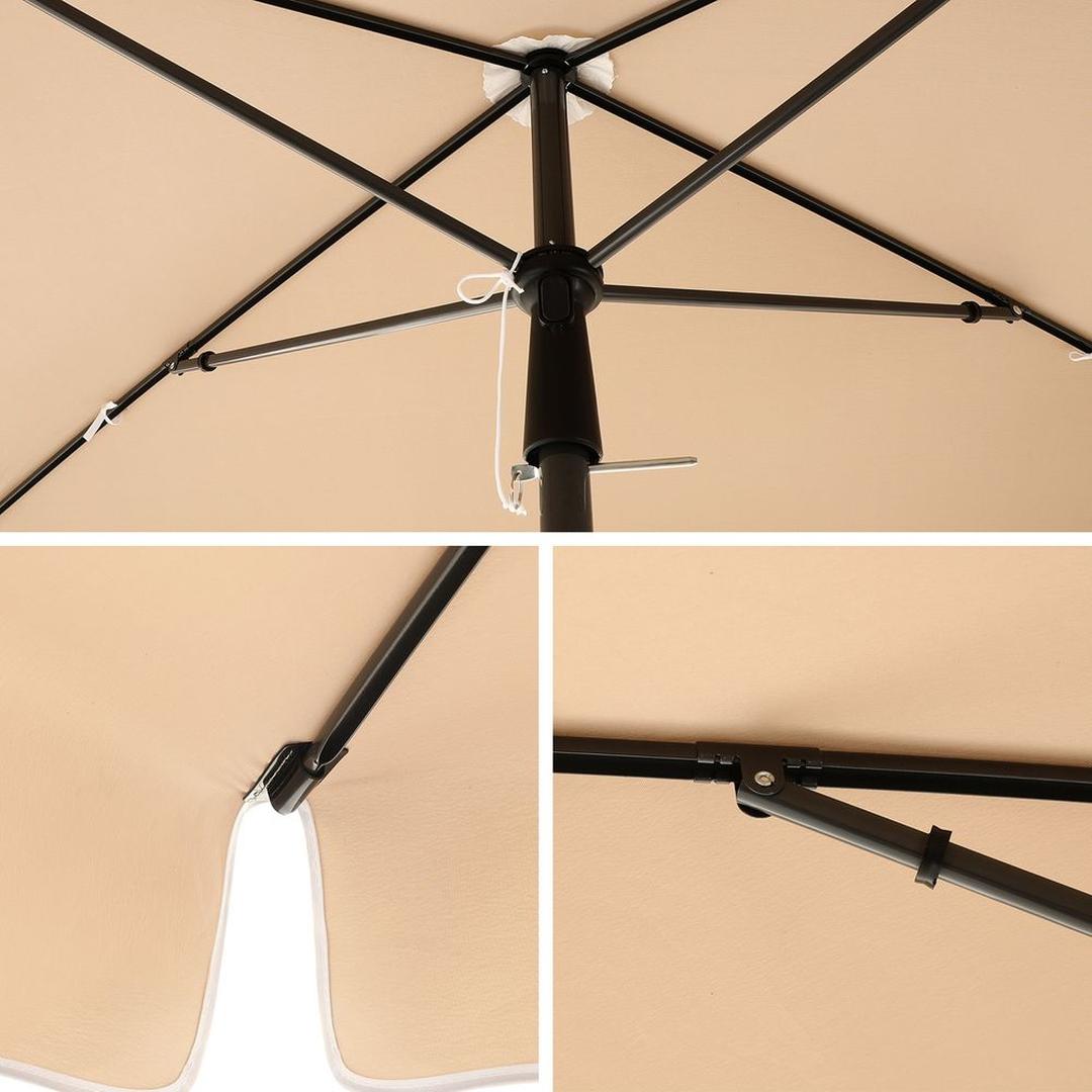 Rechthoekige Parasol Met UV-Bescherming en Verstelbare Hoogte – productweergave 10 | De Groot Living