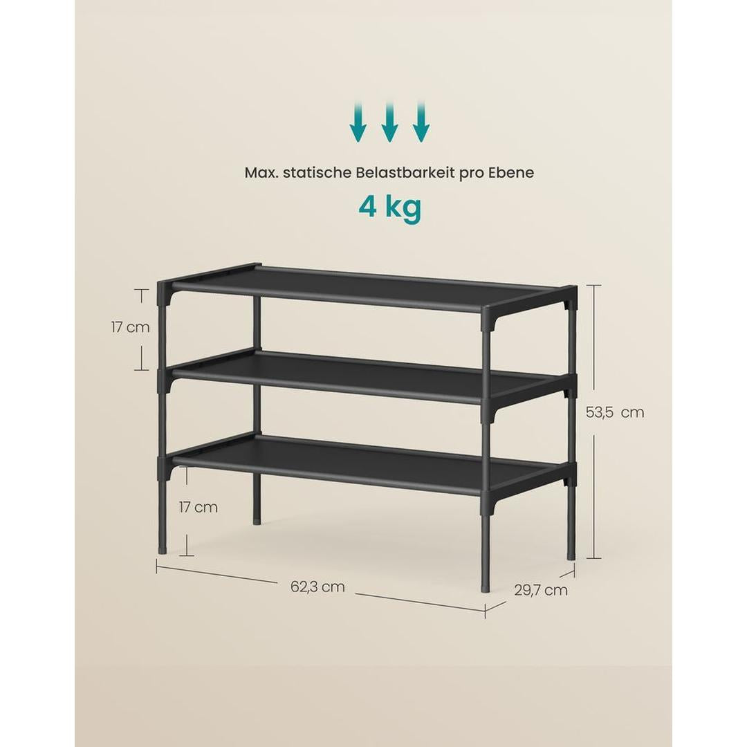 Ruimtebesparend Schoenenrek met Verstelbare Legplanken en Metalen Frame – productweergave 8 | De Groot Living