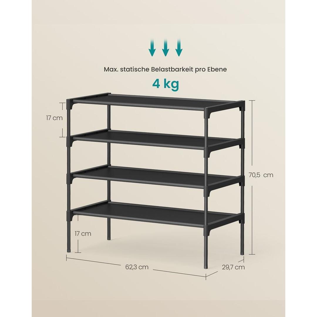 Ruimtebesparend Schoenenrek met Verstelbare Legplanken en Metalen Frame – productweergave 13 | De Groot Living