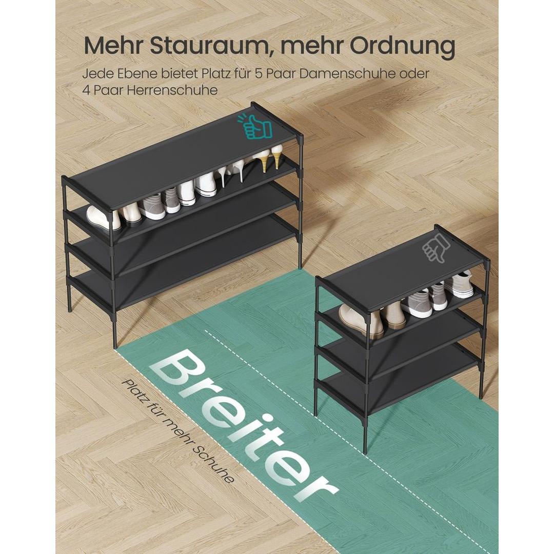 Ruimtebesparend Schoenenrek met Verstelbare Legplanken en Metalen Frame – productweergave 19 | De Groot Living