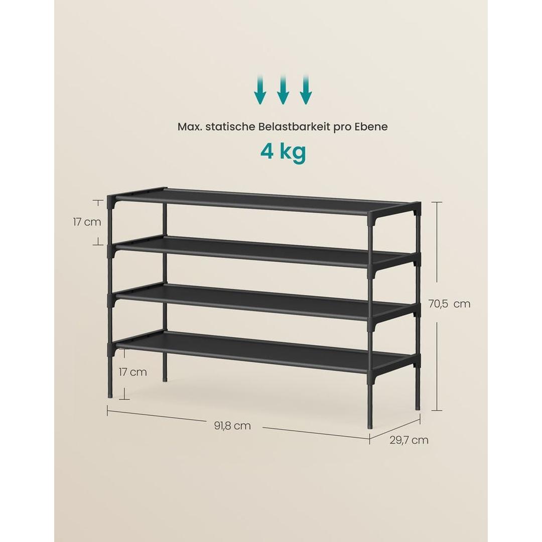 Ruimtebesparend Schoenenrek met Verstelbare Legplanken en Metalen Frame – productweergave 22 | De Groot Living