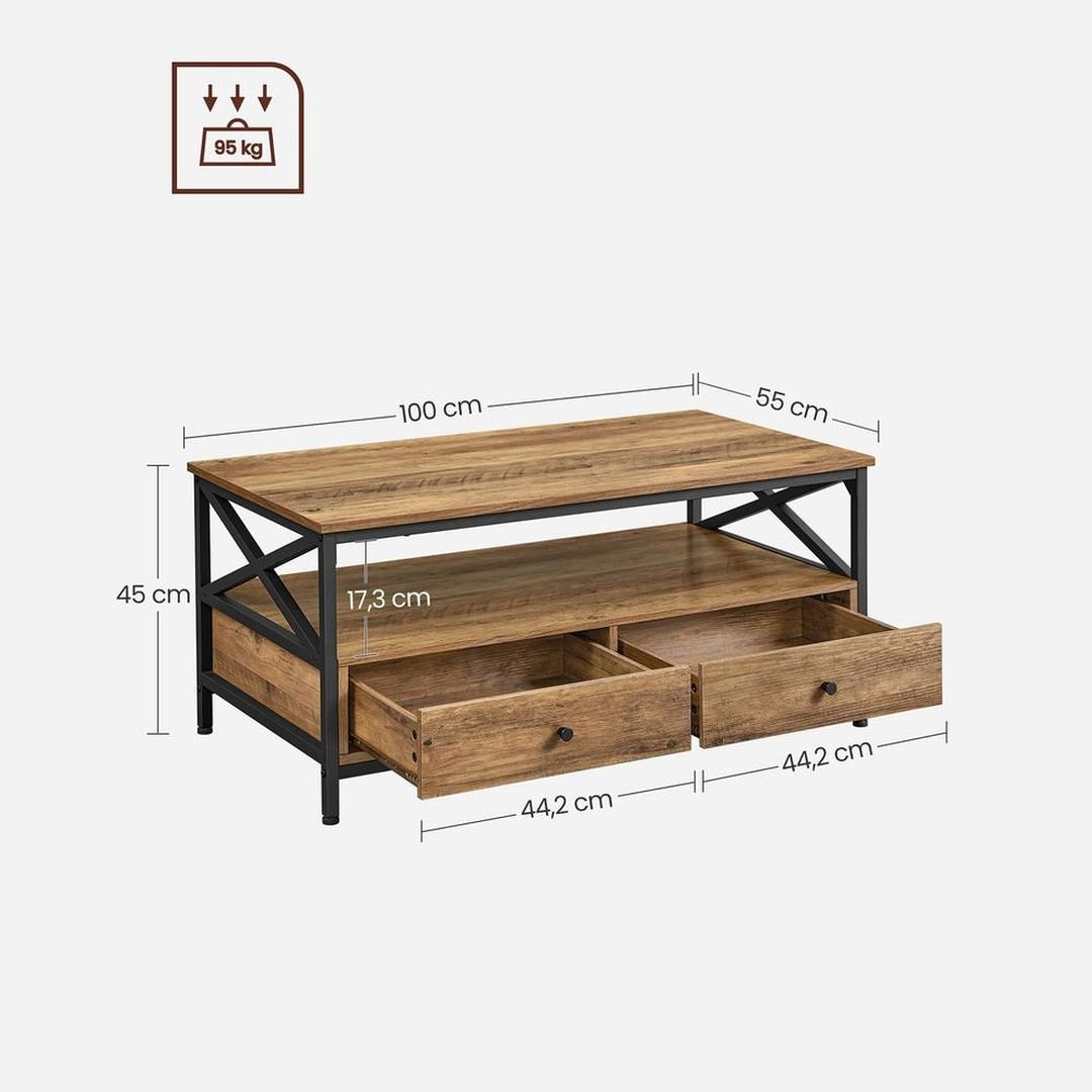 Salontafel met 2 Lades – productweergave 6 | De Groot Living