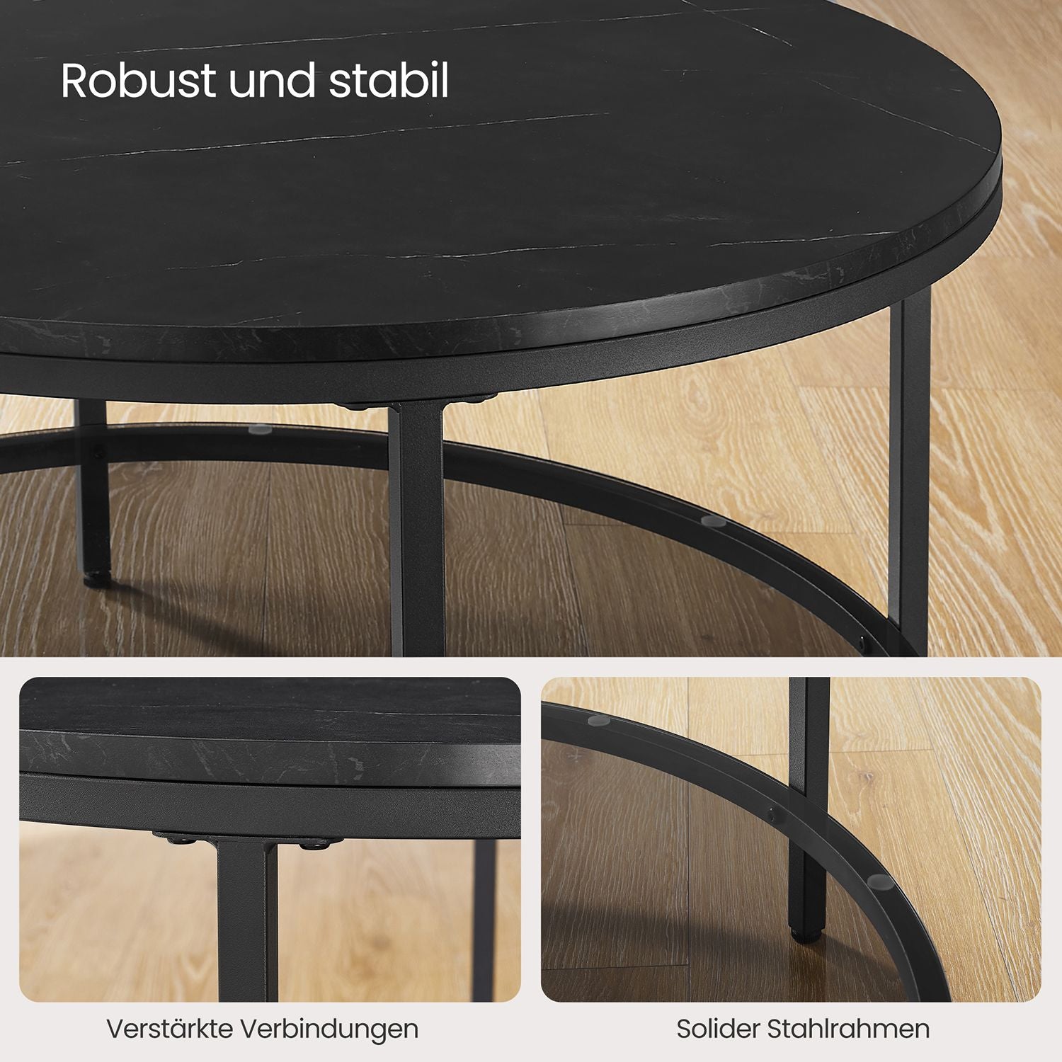 Salontafel met Glazen Blad en 2 Planken in Marmerlook – productweergave 15 | De Groot Living