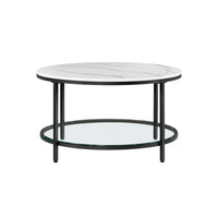 Salontafel met Glazen Blad en 2 Planken in Marmerlook – productweergave 17 | De Groot Living