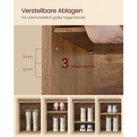 Schoenenbank met 6 Open Vakken en Verstelbare Planken in Rustieke Stijl – productweergave 5 | De Groot Living