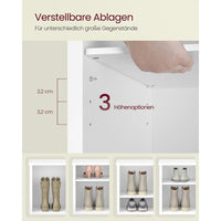 Schoenenbank met 6 Open Vakken en Verstelbare Planken in Rustieke Stijl – productweergave 10 | De Groot Living