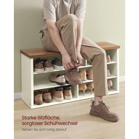 Schoenenbank met 6 Open Vakken en Verstelbare Planken in Rustieke Stijl – productweergave 16 | De Groot Living