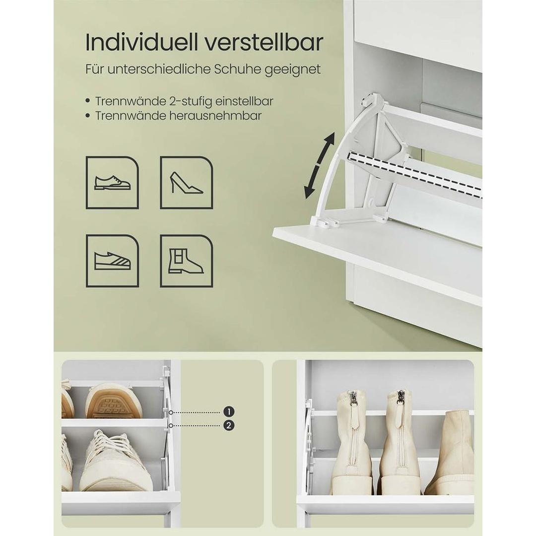 Schoenenkast Voor 14–18 Paar Schoenen Met Verstelbare Indeling 60 cm Breed – productweergave 6 | De Groot Living