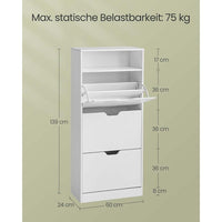 Schoenenkast Voor 14–18 Paar Schoenen Met Verstelbare Indeling 60 cm Breed – productweergave 9 | De Groot Living