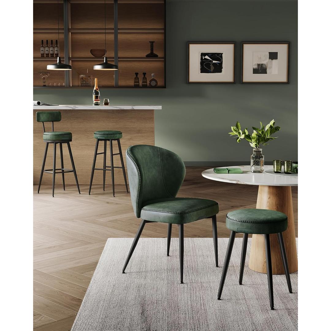 Set Van 2 Barkrukken met 360° Draaifunctie en Kunstleren Zitting – productweergave 7 | De Groot Living