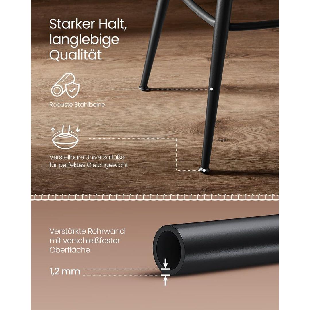 Set Van 2 Barkrukken met 360° Draaifunctie en Kunstleren Zitting – productweergave 11 | De Groot Living