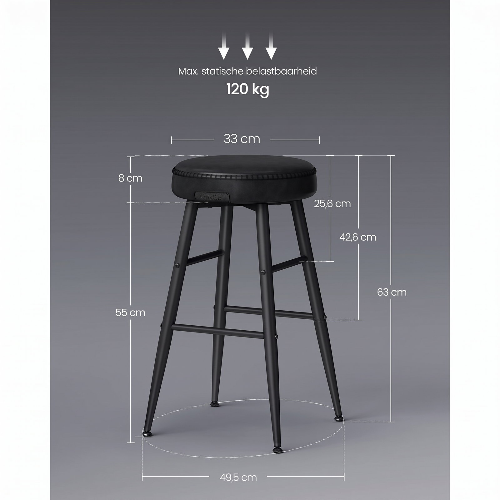 Set van 2 Barkrukken met Voetsteun – productweergave 15 | De Groot Living